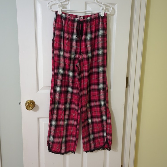 Victoria's Secret Women's Pajama Bottoms Pants Sz Small Plaid Pockets Drawstring - Picture 3 of 15